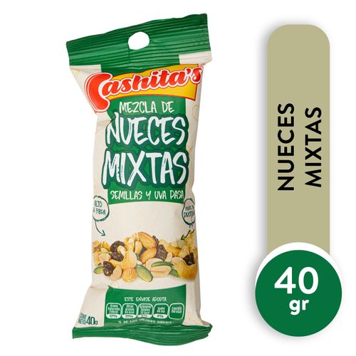 Nuez Cashitas Mixta Mezcla Semillas Uva Y Pasa - 40 g