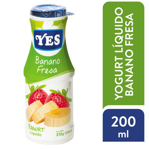 Yogurt Yes Liquido Banano Fresa - 200Ml