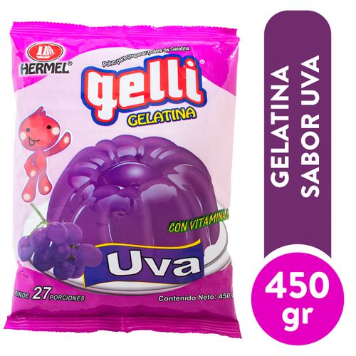 Gelatina Hermel Gelli Uva 450Gr