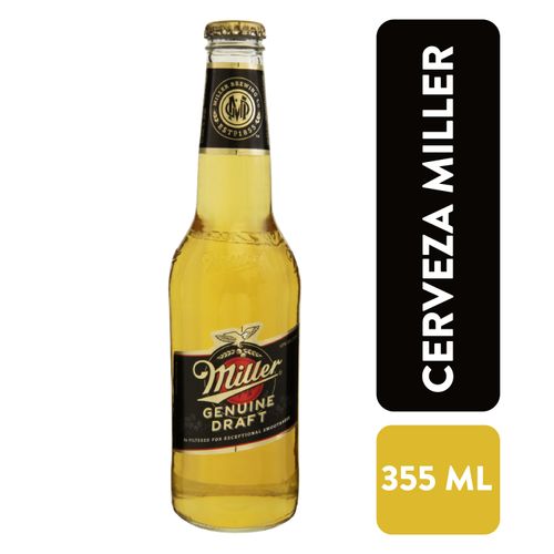 Cerveza Miller Genuine Draft Vidr 355Ml