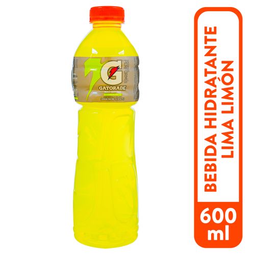 Bebida hidratante Gatorade sabor a lima limón - 600 ml