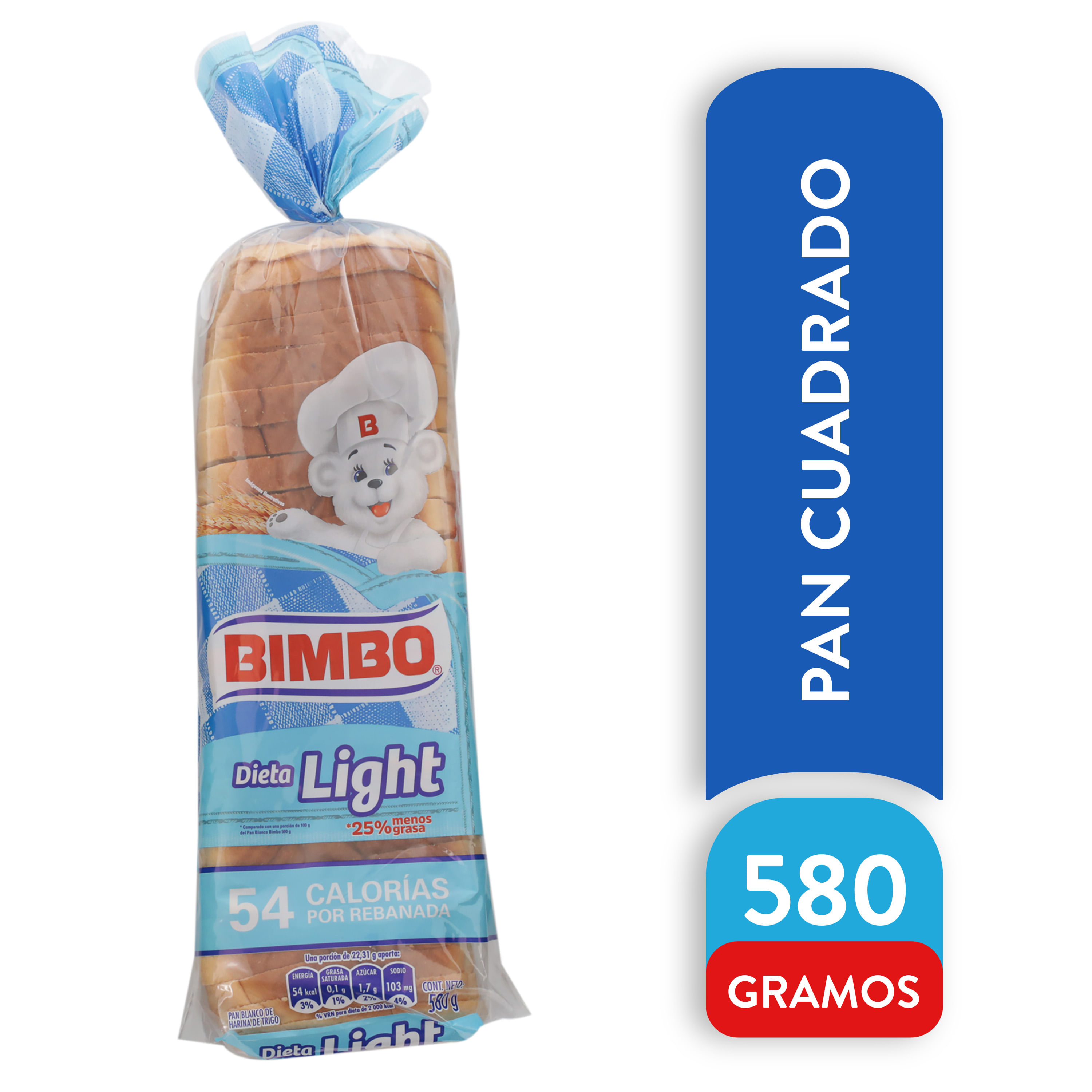 Comprar Pan Bimbo Cuadrado Especial Light Grande - 580Gr