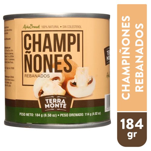 Champiñones Terramonte Rebanado - 184 g