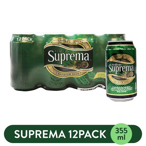 12 Pack De Cerveza Suprema En Lata - 355 ml