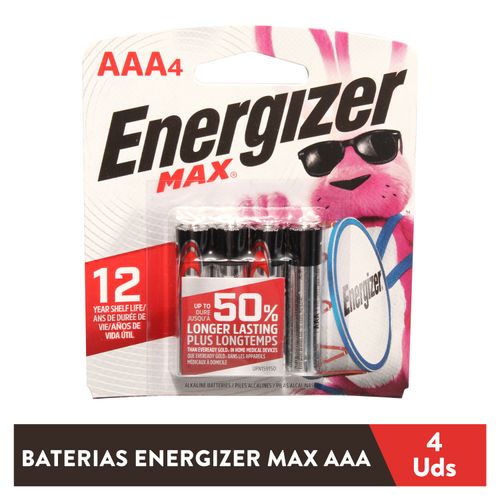 Batería Energizer Alcalina Aaa - 4 Unidades