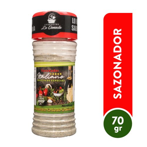 Sazonador La Canasta Italiano Pet - 70 g