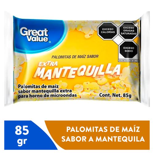 Palomita Great Value Microo Extramantequilla - 85 g