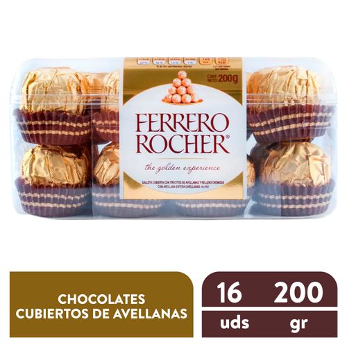 Chocolates Ferrero Rocher Golden Caja Plastica - 200 g