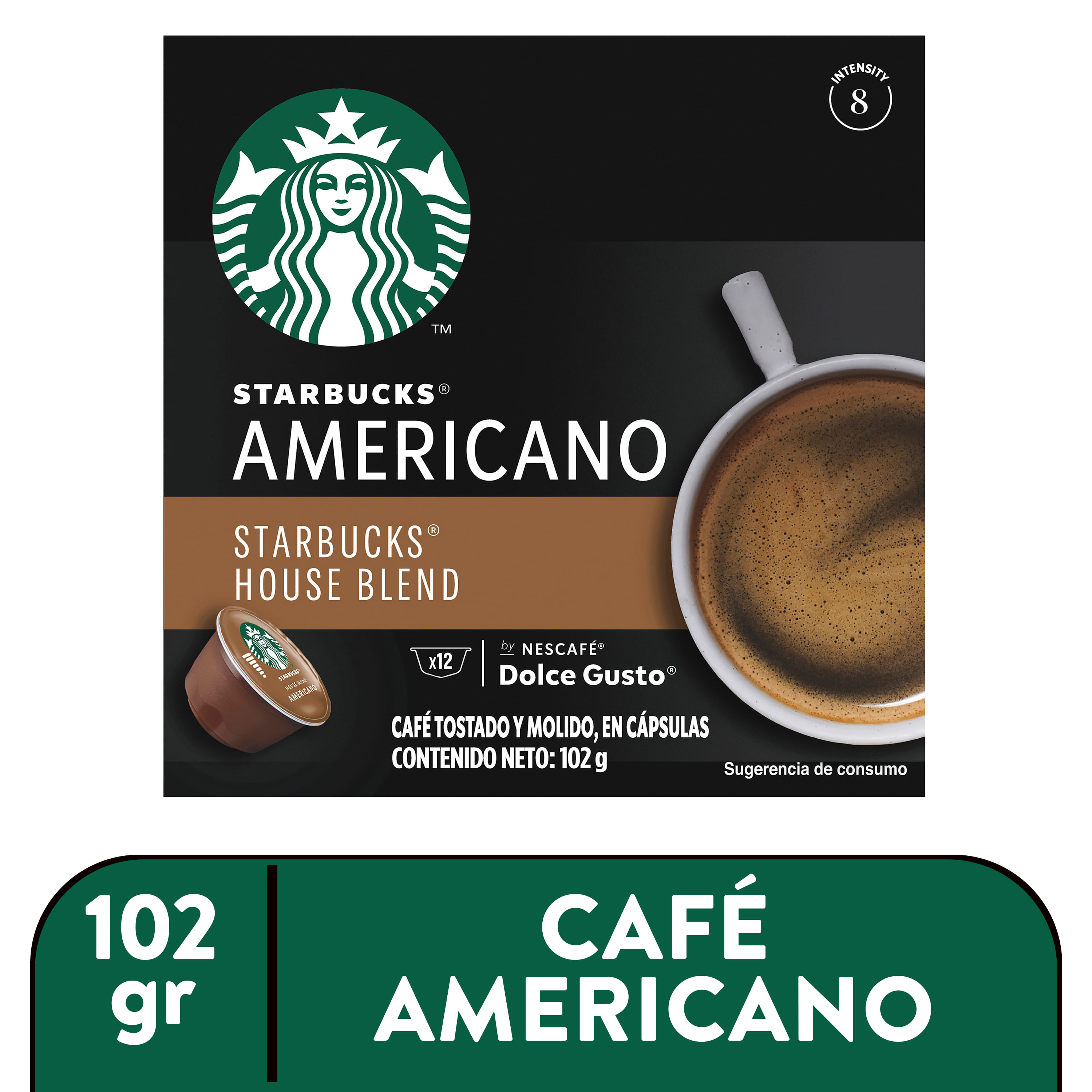 Comprar Starbucks By Nescafé® Dolce Gusto Americano House Blend Tueste  Medio Caja 12 Capsulas