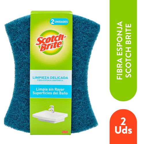 Esponja Limpieza Delicada Cero Rayas Baño Scotch-Brite x 2 und