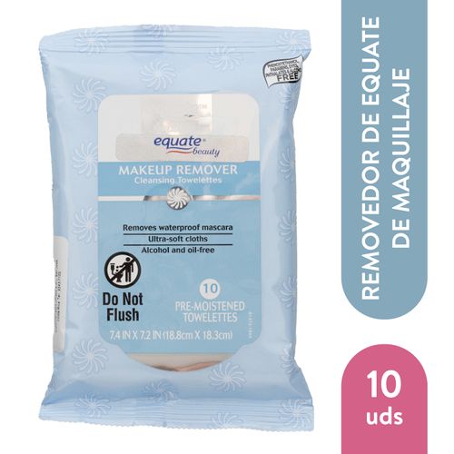 Removedor Equate Makeup Cleansing Tow - 10Unidades