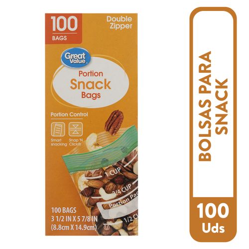 Bolsa Great Value Para Snacks - 100Unidades