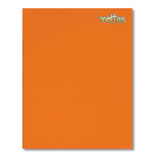 Cuaderno Nottas Grapado  Naranja Rayas -  80 Hojas