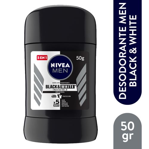 Desodoranteo Nivea men en barra black white - 50 g