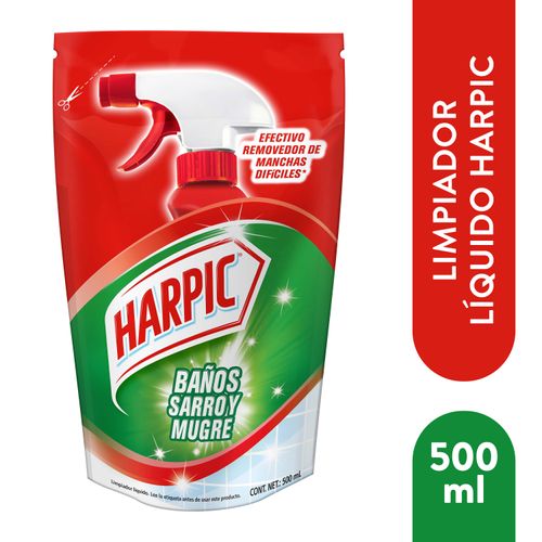 Limpiador De Baños Harpic Sarro Y Mugre Doypack - 500 ml