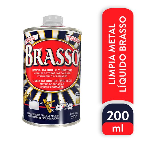 Líquido Brasso  Limpia Metales - 200 ml
