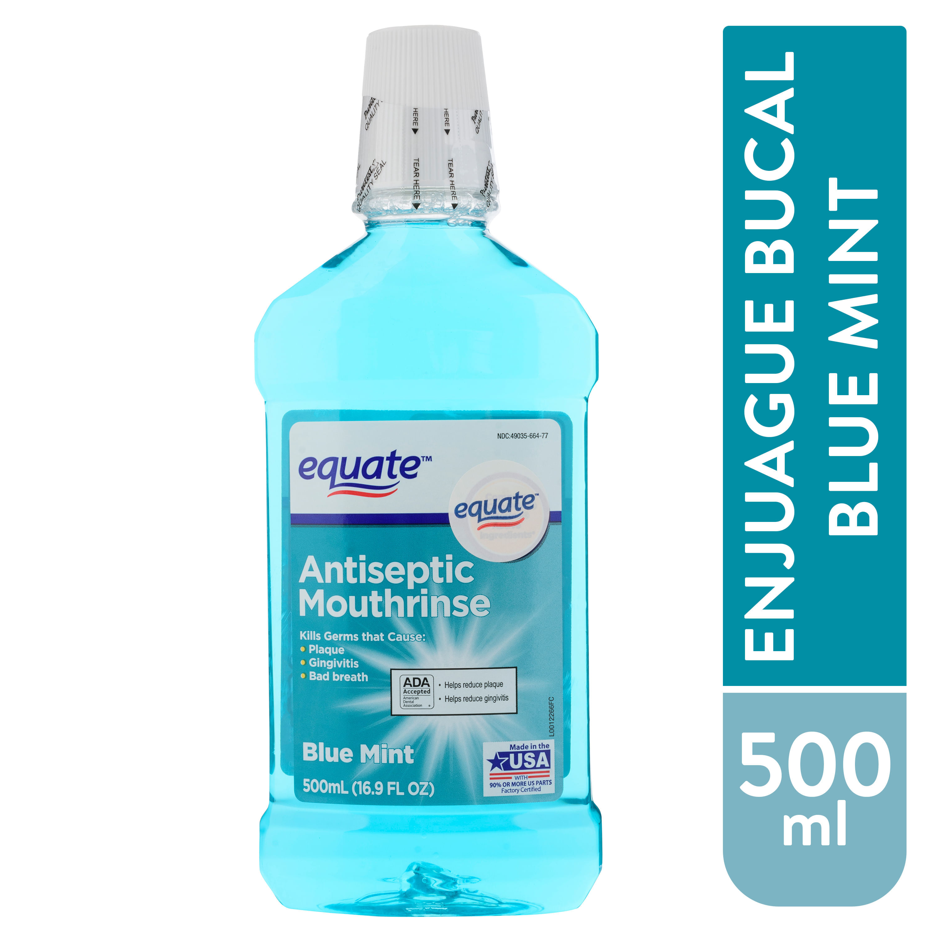 Comprar Enjuague Bucal Equate Blue Mint 500ml Walmart El Salvador