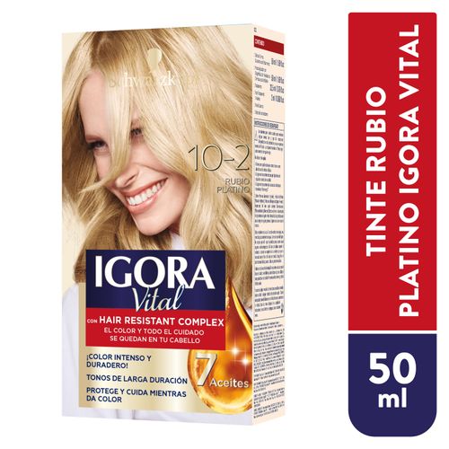 Tinte Igora Vital Rubio Pla 10-2 - 125 g