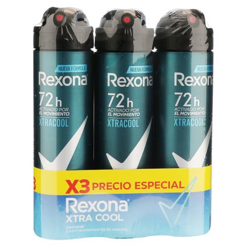 Desodornte Aerosol Rexona Xtracool 3pack 450 ml