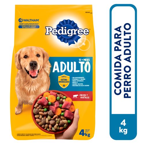 Alimento Seco Para Perros Adultos Pedigree Res y Vegetales - 4Kg