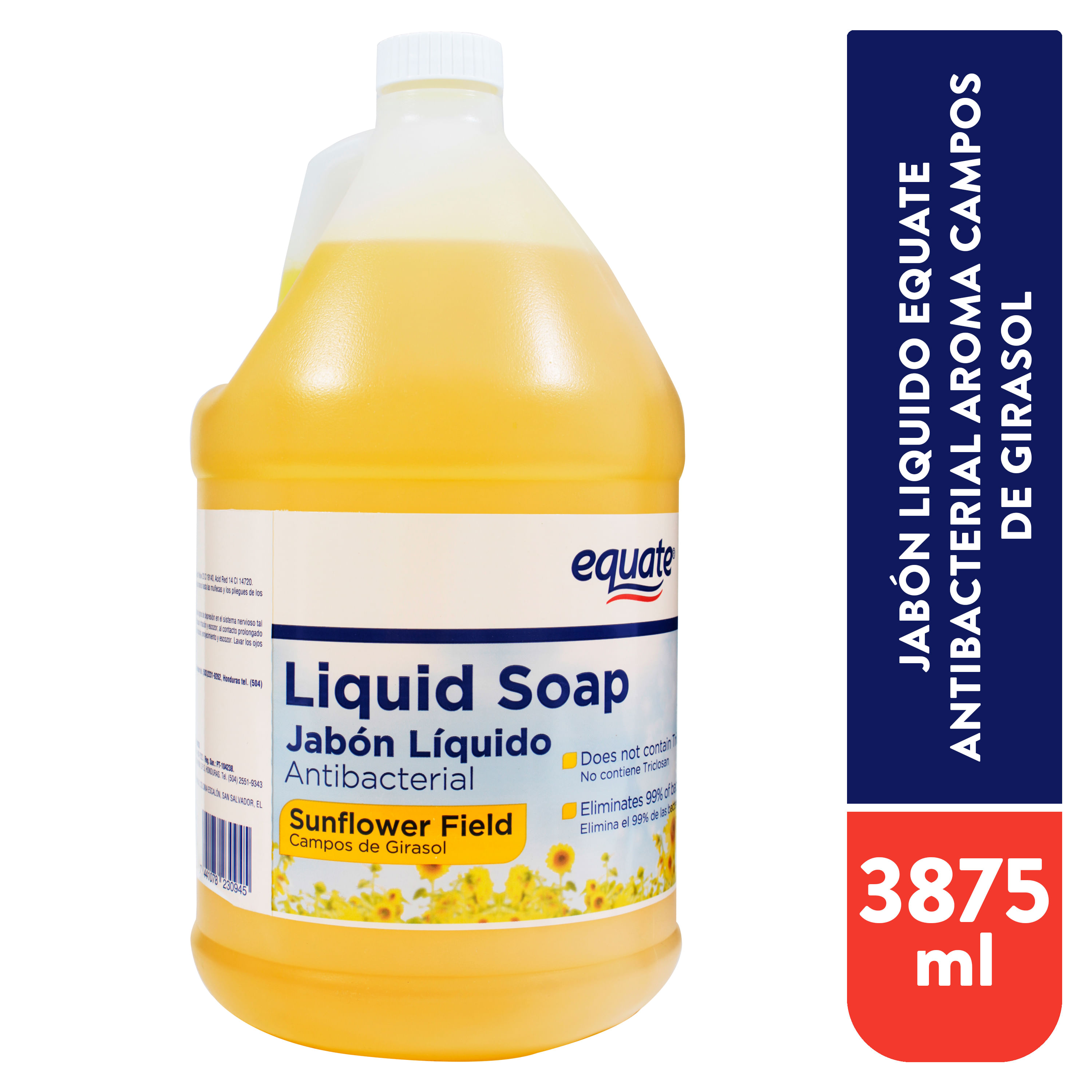 Comprar Jabón Liquído Equate Antibacterial Girasol 3785ml Walmart El Salvador 5706