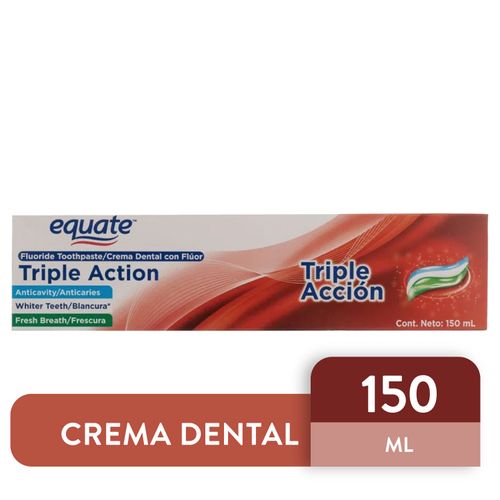 Crema Dental Equate Triple Acción - 150 ml