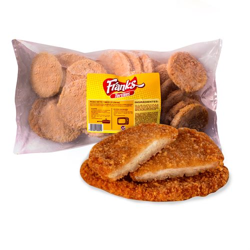 Tortitas De Pollo Franks Congeladas a Granel 1.36 Kg