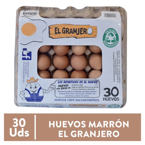 Huevo El Granjero Marron Mediano - 30 Unidades