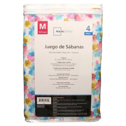 Set Sabanas Matrimonial Acuarela