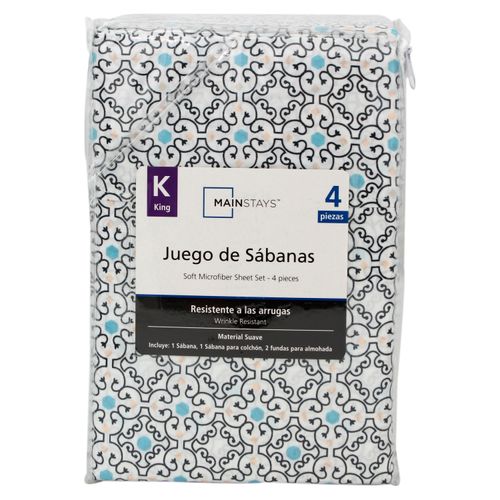 Set De Sabanas King Azulejo