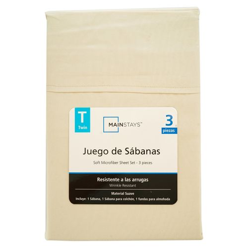 Set De Sabanas Individual Beige