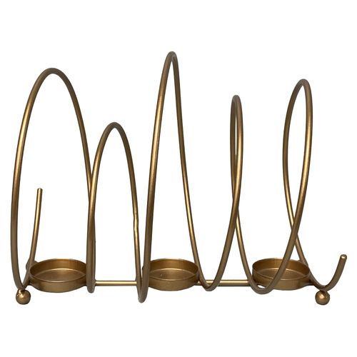 Portavela Metalico Dorado 212 cm Wm