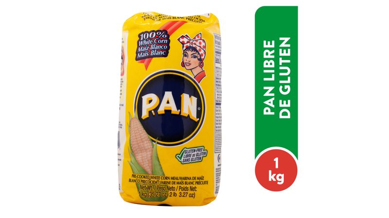 Harina Pan de Maiz Blanca 1 kg