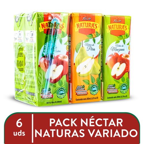 6 Pack Nectar Naturas Surtido - 200 ml