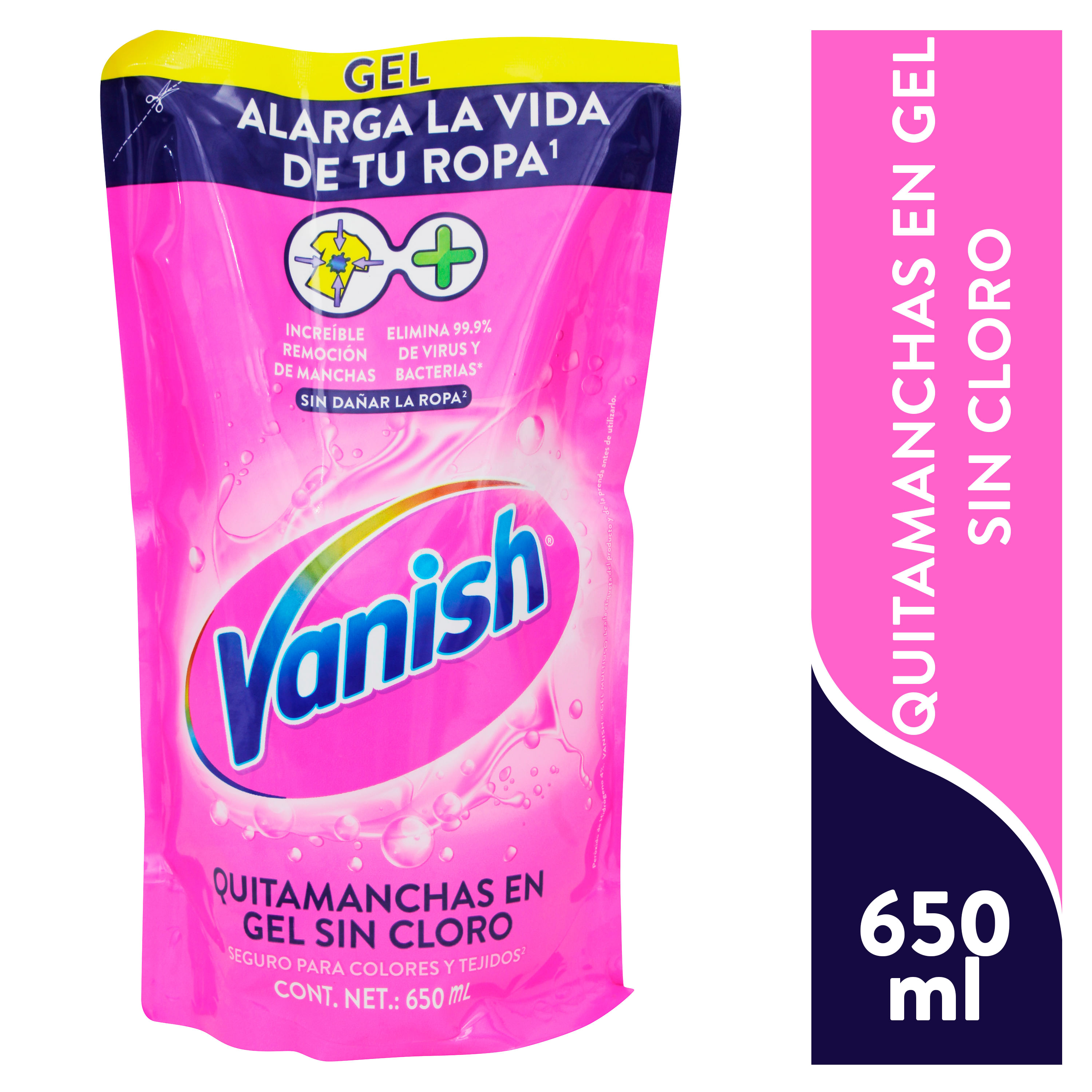 Pack Quitamanchas Líquido Vanish Ropa Blanca 900ml + 450ml 
