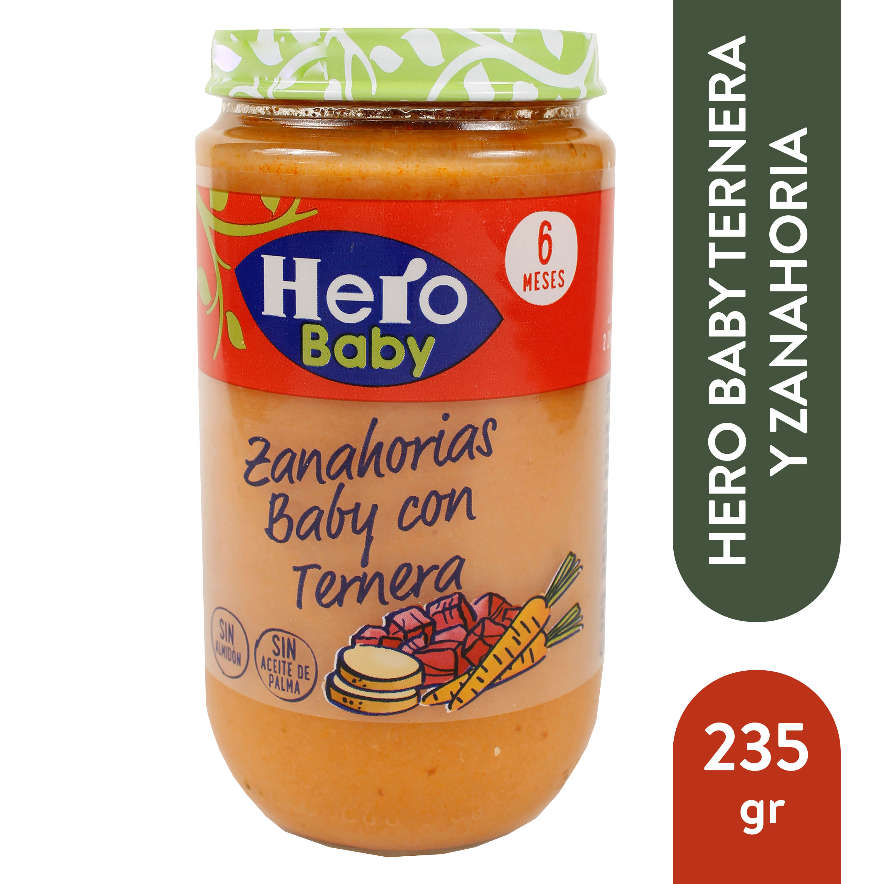 Zanahorias Baby con Ternera 6 Meses Hero Baby 235 g. – Super Carnes - Ahora  con Delivery