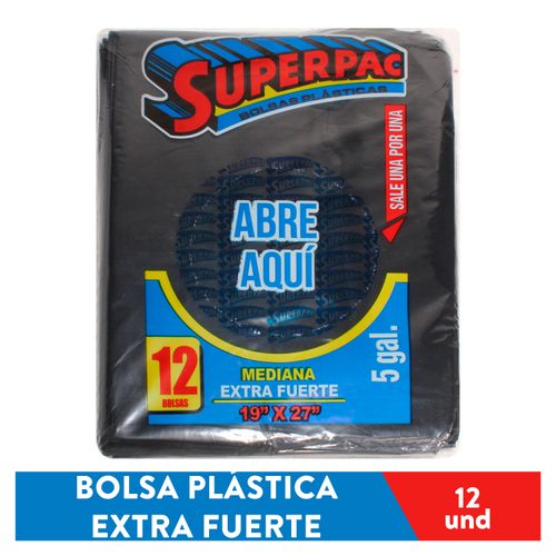 Bolsa Robertoni Para Basura Negra Mediana Caja - 12 Unidades