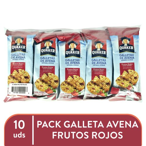 Galleta Quaker Avena Fruto Roj 10P 380 g