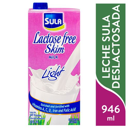 Leche Sula Deslactosada Descremada - 946 ml