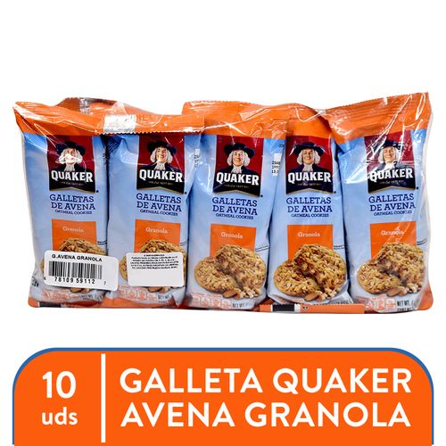 Galleta Quaker Avena Ganola 10Pk 38 g
