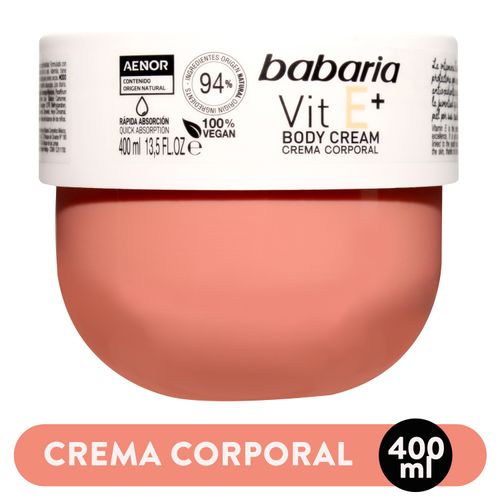 Crema Corporal Babaria Con Vitamina E - 400 ml