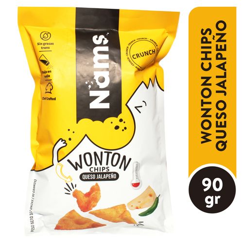 Wonton Chips Nan Sabor A Queso Jalapeño - 100 g