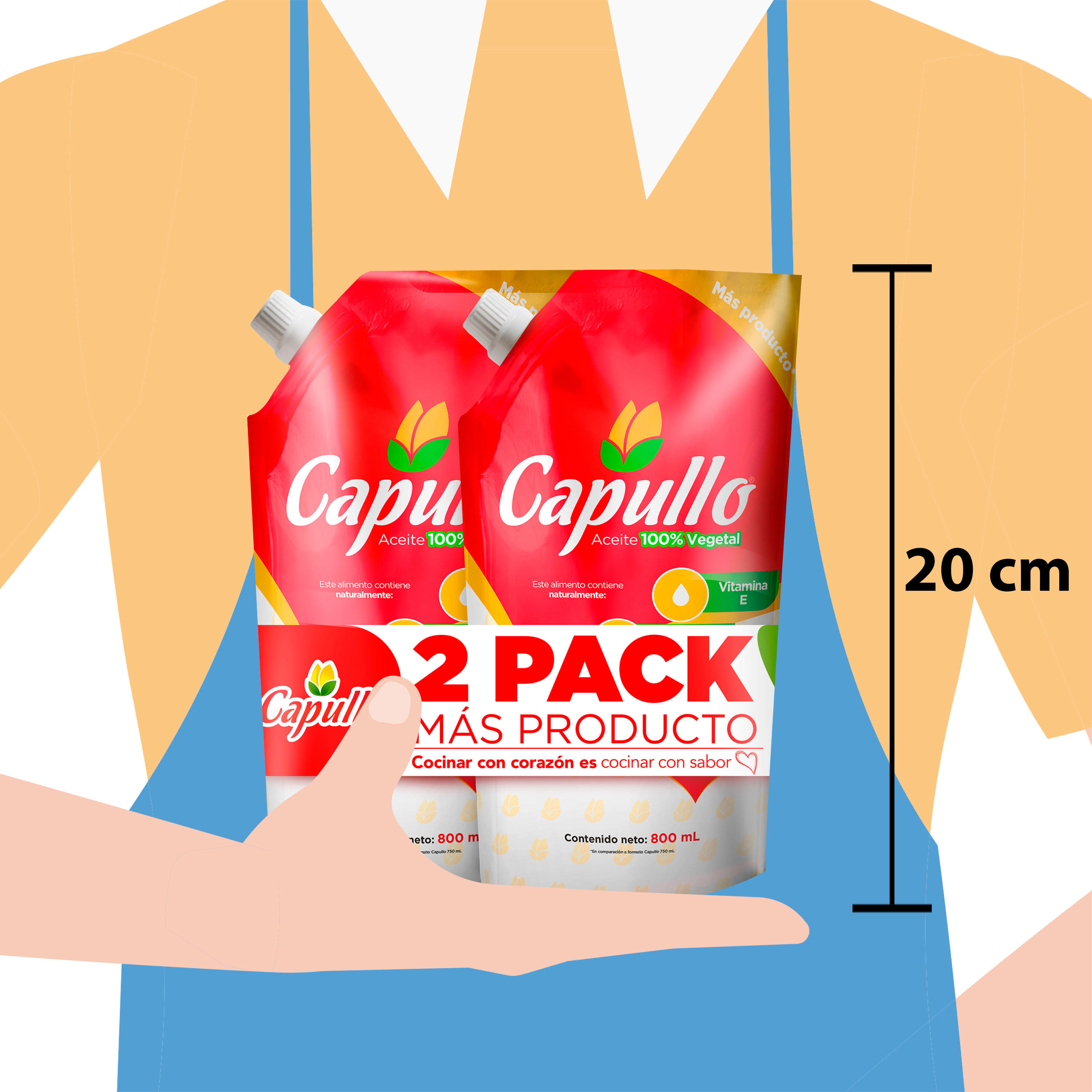 Comprar Aceite Capullo, 2pack -1600ml. | Walmart El Salvador