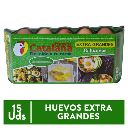 Huevo de Gallina Catalana Marron Extra Grande - 15 Unidades