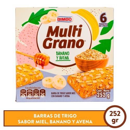 Barra Bimbo banano y avena - 252 g