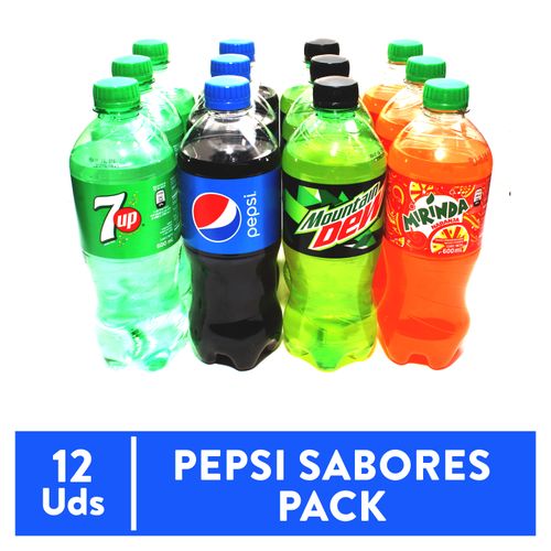 Gaseosa Pepsi 12 Pack Sabores 600 ml