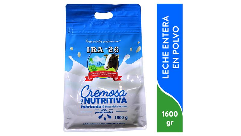 Leche entera en polvo 26% MG 1kg – Isla360