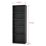 Librer-a-Mainstays-5-Estantes-Roble-Negro-2-12339