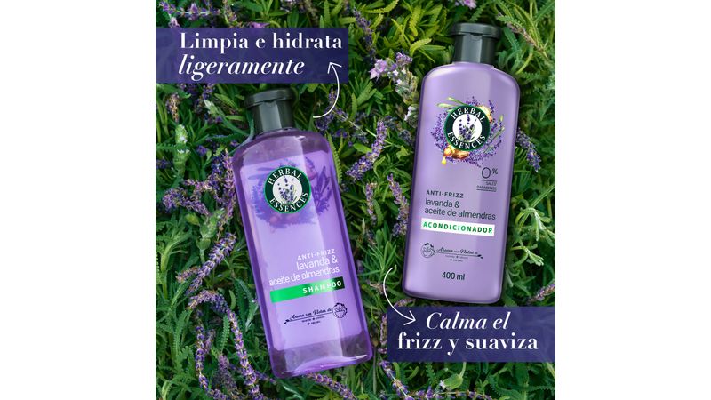 Comprar Shampoo Herbal Essences Antifrizz Lavanda & Aceite De Almendras -  600ml
