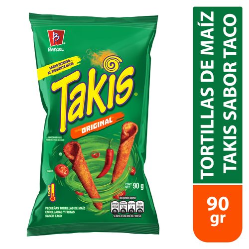 Snack Barcel Takis Maíz Sabor Original Picante - 90 g